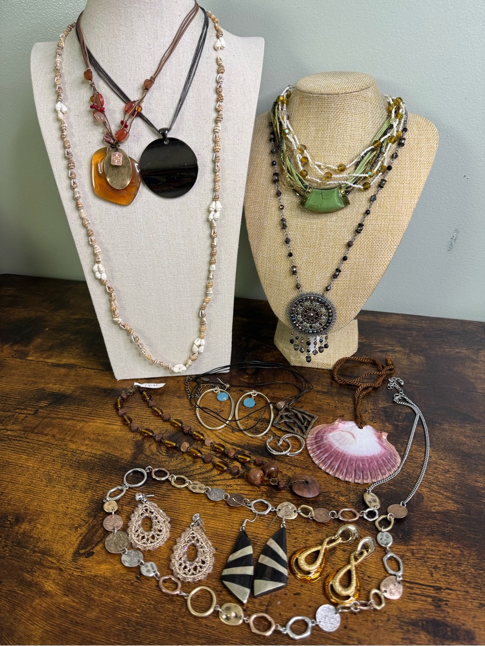 Bohemian and Beach Core Jewelry Lot - Earrings and Necklaces
